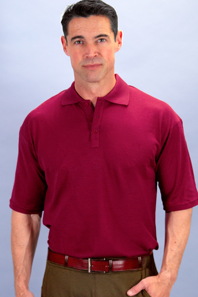 Cooltan Tan Though Tan Polo Shirt Burgundy Red