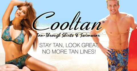 Tan through shirts and swimwear for men and women