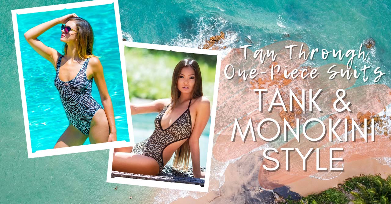 Cooltan tanthrough womens one piece tank swimsuits