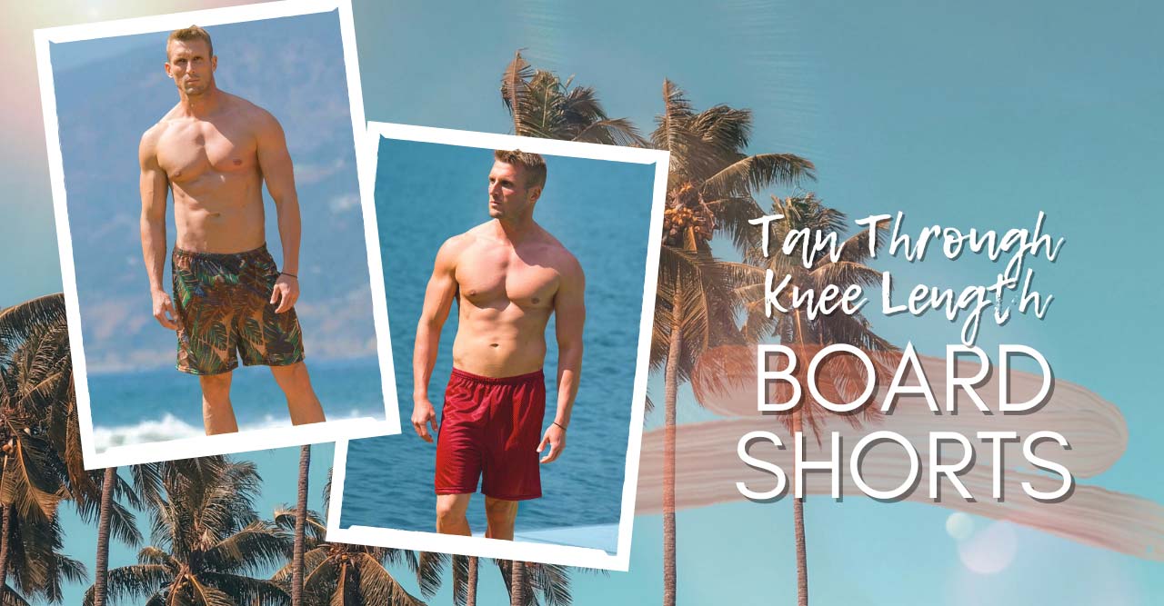 Cooltan tan through mens board shorts